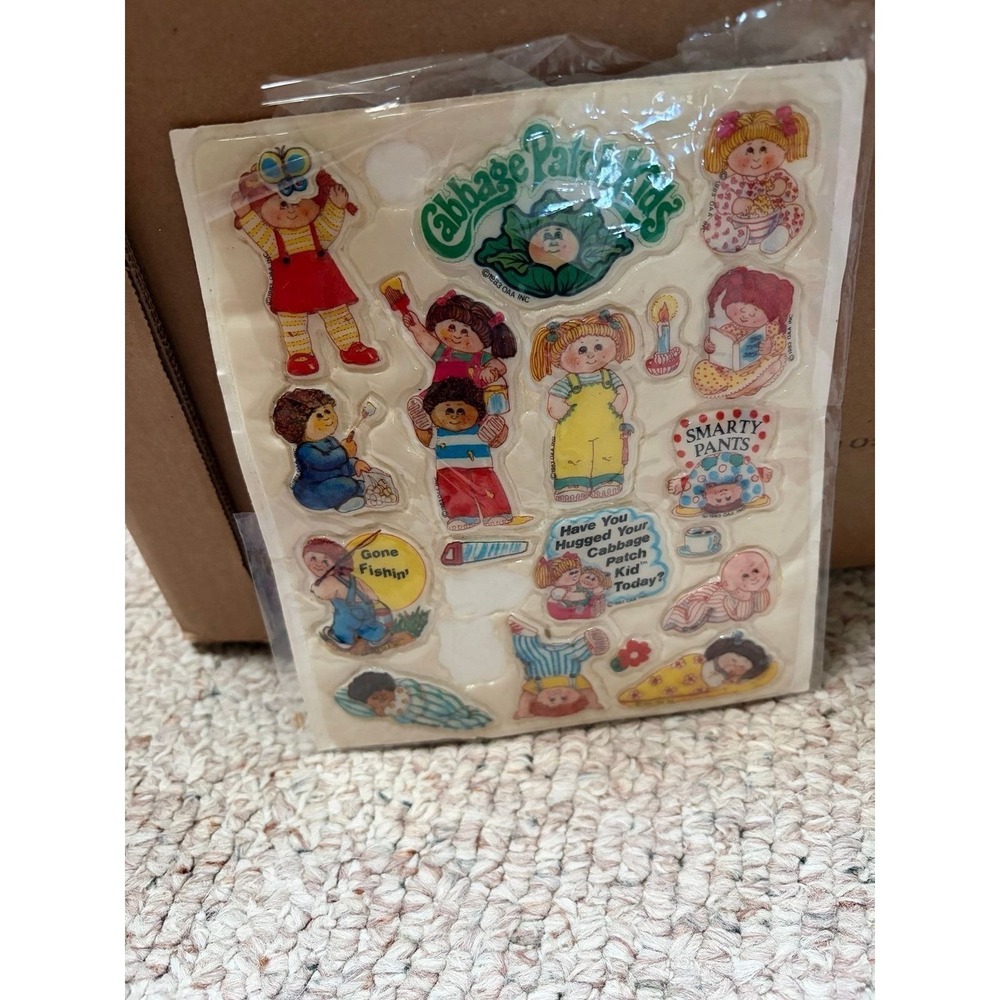 1983 vintage puffy cabbage patch stickers